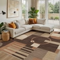 thumbnail image 3 of MICGEEK 6x9 Washable Area Rugs for Living Room, Modern Geometric Printed Rug, Vacuum-Friendly, Non Slip Indoor Rug for Bedroom Dining Room Home Decor Carpet, Brown/Beige, 3 of 9