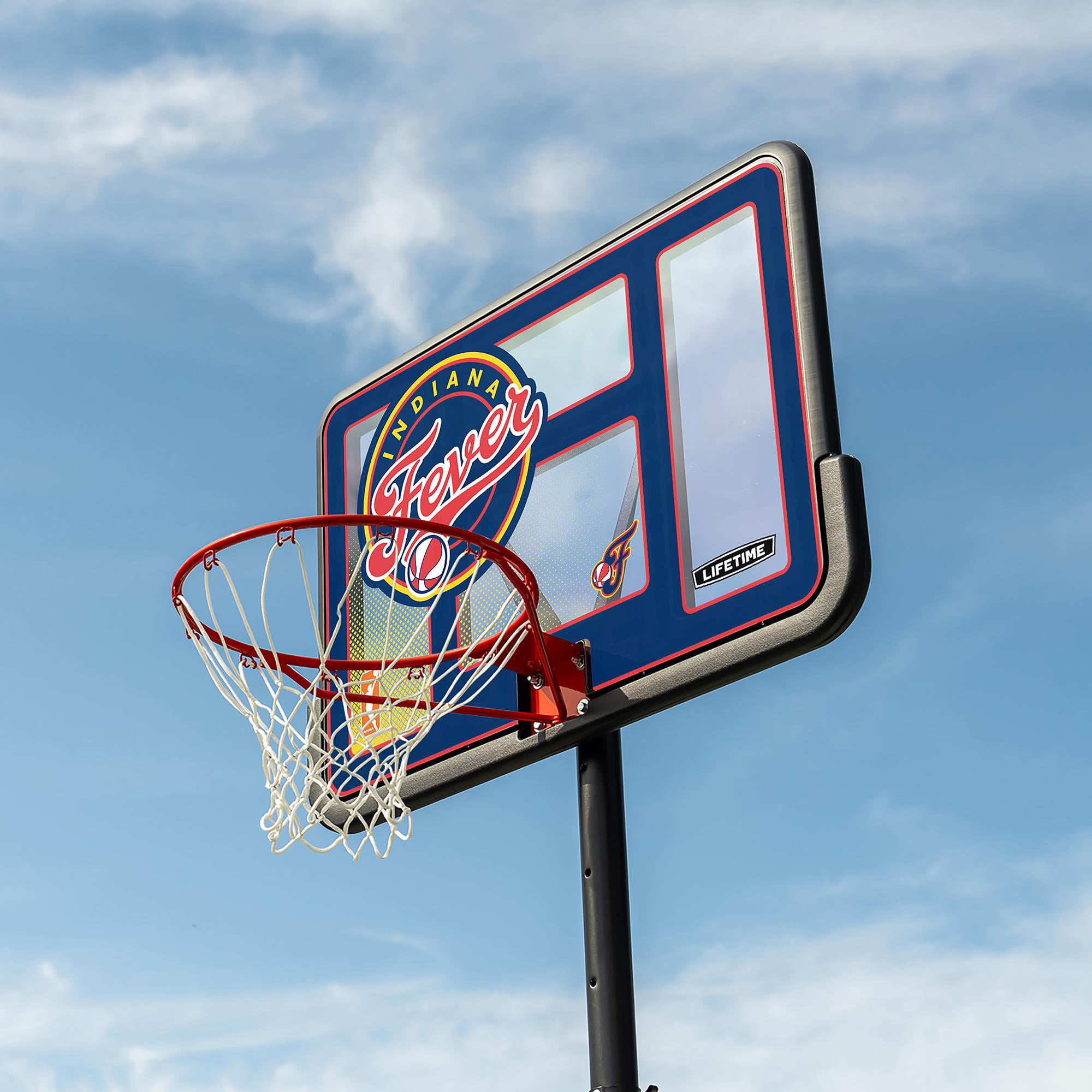 Lifetime WNBA Indiana Fever 44" Portable Basketball Hoop with Wheels - 7.5 to 10 Ft Adjustable Height