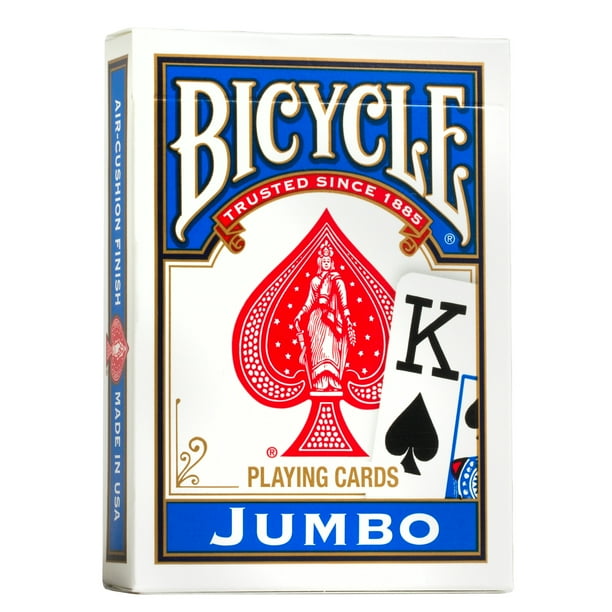 Bicycle Playing Cards, Jumbo Index, 1 Deck (Red or Blue - Color