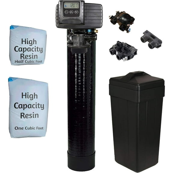 48k Water Softener with Fleck 5600SXT 48,000 Grain Digital Whole House System