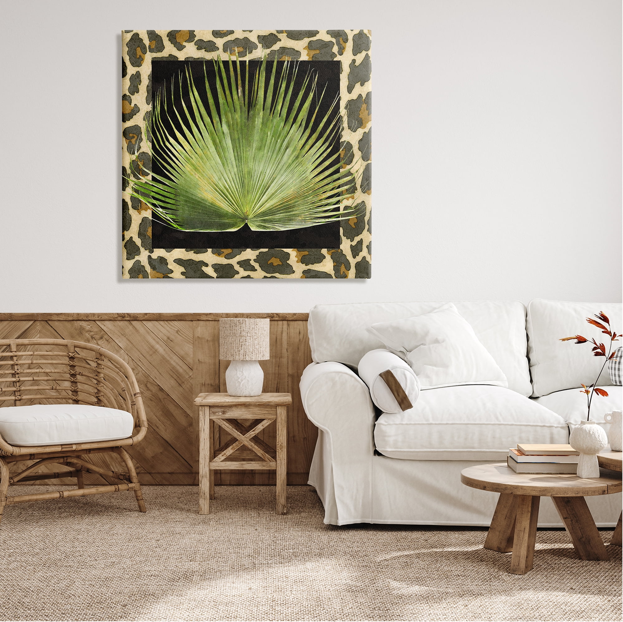 Stupell Industries Tropical Leaf Pattern Botanical & Floral Painting Gallery Wrapped Canvas Print Wall Art, 36 x 36