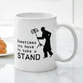 thumbnail image 3 of CafePress - Take A Stand Mugs - 11 oz Ceramic Mug - Novelty Coffee Tea Cup, 3 of 4