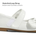 thumbnail image 4 of BURUDANI Toddler Girls Kids Bow-knot Mary Jane shoes Dress Flat Shoes ANGEL-5 WHITE/PAT Size 8, 4 of 7