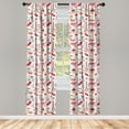 thumbnail image 3 of Ambesonne Romantic Curtains, Paris Valentines Day, Pair of 28"x63", Multicolor, 3 of 5