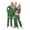 Christmas Green, variant on Christmas Mens Womens Family Matching Pajamas Long Sleeve Button Down Pj Set Festival Party Sleepwear