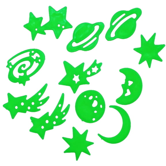 Zmeidao Glow in The Dark Stars & Moon Galaxy Universe Wall Decals, Glowing Stars Stickers for Bedroom Living Room Decoration