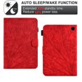 thumbnail image 3 of Embossed Tree PU Leather Flip Tablet Case for Amazon Kindle Fire 7 12th Generation 2022 Shockproof Protection Card Slots Holder Stand with Pen Slot & Auto Sleep/Wake Case Cover, Red, 3 of 9
