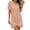 Khaki, variant on Women's Short Sleeve Knot Front T-Shirt Dress, Casual & Comfortable
