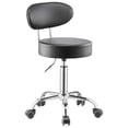 thumbnail image 1 of Shop Stool Adjustable Garage Seat 300 lbs Load with Backrest & Wheels, 1 of 6