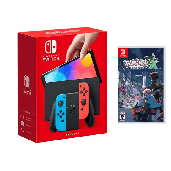 Nintendo Switch OLED Neon with Pokemon Legends: Z-A Bundle(Region Free)