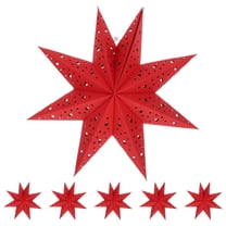 LEORX 6pcs Paper Star Lanterns White Star Decoration Paper Lamp Shade Festive Atmosphere Christmas
