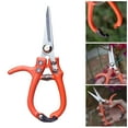 thumbnail image 3 of Modern Sprout Pruning Shears - Herb Snipping Scissors- Lightweight Gardening Tools Lock - Flower Cutter Garden Shears - Carbon Steel Blade + Reusable Holster (Orange, 1-Pack), 3 of 10