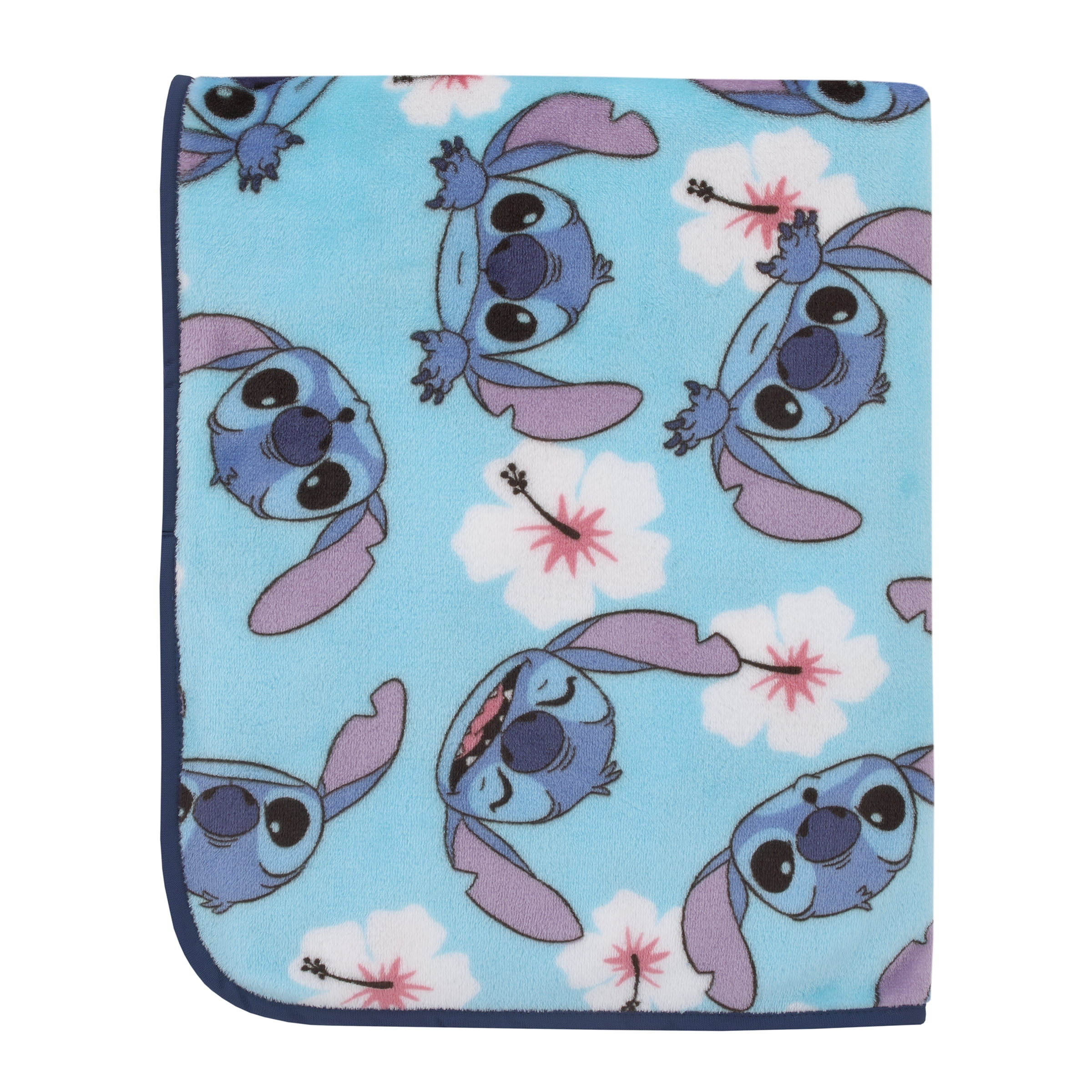 Disney Stitch 5-Pc Toddler Bed Set - Comforter, Fitted Sheet, Top Sheet, Pillowcase and Blanket, Aqua, Toddler Boy or Girl