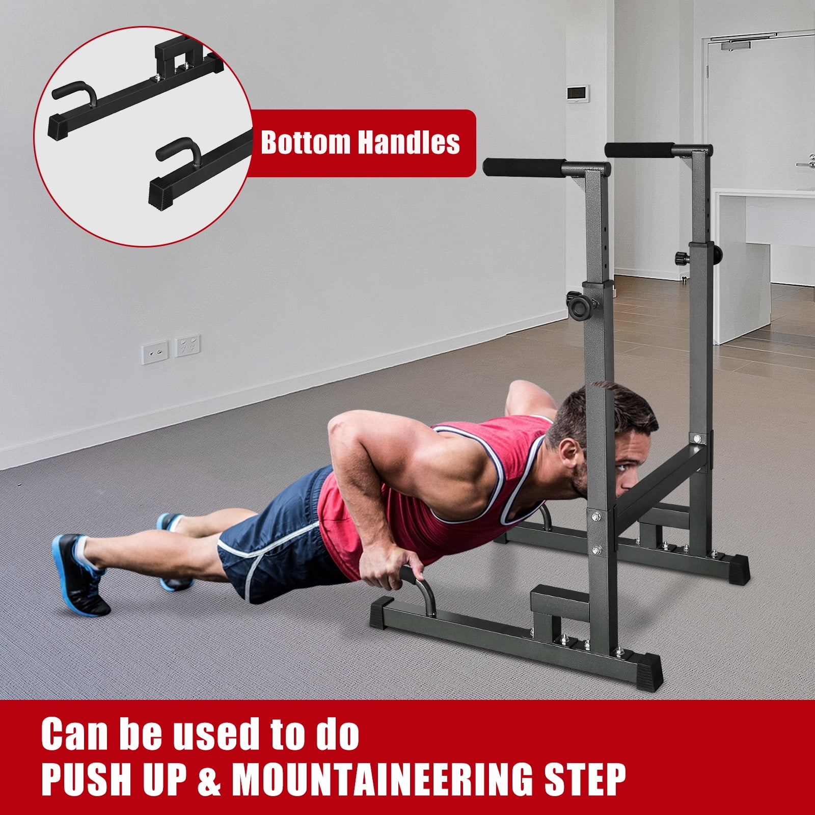 Ambifirner Pull Up Bar Station, Foldable Power Tower Dip Bar for Pull-up Push-up Home Gym Strength Training Workout Equipment