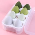 thumbnail image 1 of Nvzi Juego de 8 esponjas de belleza, esponja para difuminar maquillaje líquido y en crema, esponja para base de maquillaje natural, con caja de almacenamiento, verde A11, 1 of 4