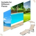 thumbnail image 5 of Topbuy Foldable Sun Shading Chaise Lounge Chair Adjustable Beach Recliner Beige, 5 of 10