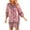 hotpink, variant on Wedding Guest Dress Womens Fashion Bohemian V Neck Loose 3/4 Sleeve Print Mini Length Dress Polka Dot Sling Dress Mini Dress Maxi Dress Strapless Dress