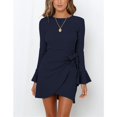 thumbnail image 2 of Vestido, Poliéster Cuello Redondo Transpirable Mujer Vestido Cómodo Bajo Irregular Para Trabajar Para Ir De Compras ANGGREK Otros, 2 of 8
