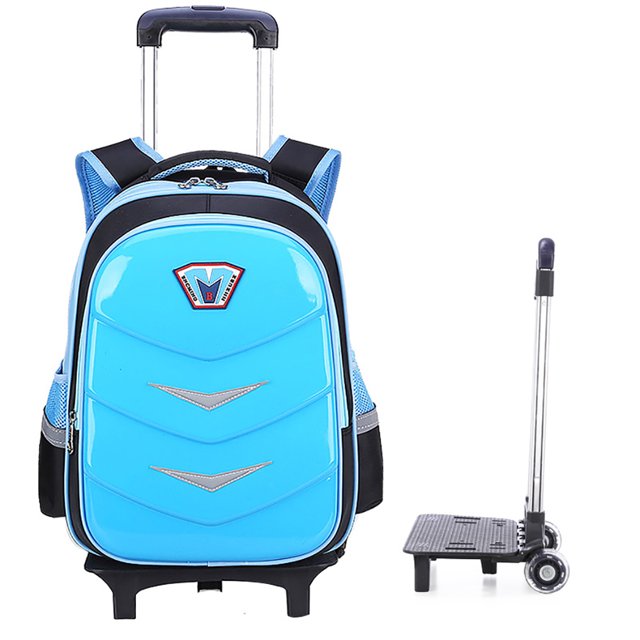Sac à Dos Roulant à 2 Roues, Anti-Éclaboussures, Sac à Dos à Roulettes, Sac à Dos d'École pour Enfants