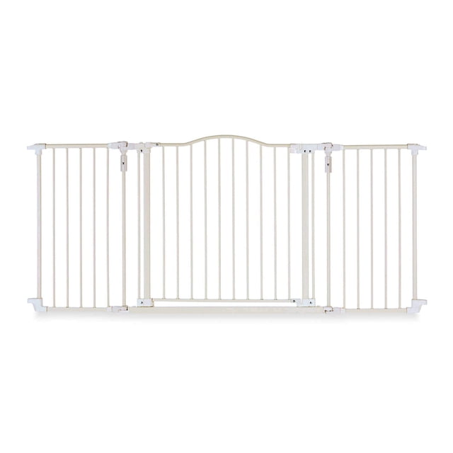 Puerta para bebés Deluxe Décor de 72" de ancho para Toddleroo de North States: puerta de seguridad resistente que se maneja con una sola mano. Puerta para bebés extra ancha. Montaje de hardware. Se ad