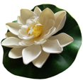 thumbnail image 4 of FengShuiGe 7Pcs 3.9 Inch Artificial Lotus Flower Artificial Flower Pool Aquarium Decoration Eternal Flower Artificial Flower (White), 4 of 8