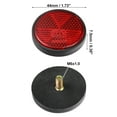 thumbnail image 4 of Unique Bargains Front Lower Fork Reflector Sticker Rear Saddlebag Reflective Cover Kit Round Red with Screw 2 Pcs, 4 of 7