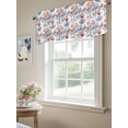 thumbnail image 6 of Orange Blue Coral Curtain Valances for Windows, Summer Coastal Beach Fish Ocean Kitchen Valance Window Treatment, Light Filtering Block Curtains for Bathroom/Bedroom/Living Room 42'' x 18'', 6 of 9
