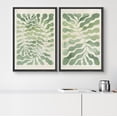 thumbnail image 2 of IDEA4WALL Framed Canvas Print Wall Art Set Forest Leaves Green Botanical Wall Decor Antique Bohemian Floral Fine Art Retro Wilderness Artwork for Living Room, Bedroom, Office - Black 16"x24"x2, 2 of 5