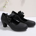 thumbnail image 5 of YOUYEDIAN Mary Jane Shoes Women Spring Comfy Business Low Heels Flats Shoes Slip on Non Slip Wide Closed Toe Ballet Walking Shoes (Black), 5 of 9
