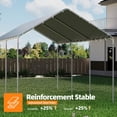 thumbnail image 2 of U-HOMY 10x20 FT Portable Outdoor Garage (Grey/White) - Heavy Duty Carport with UV Protected Tarp Shelter Cover for Car & Boat, 2 of 7
