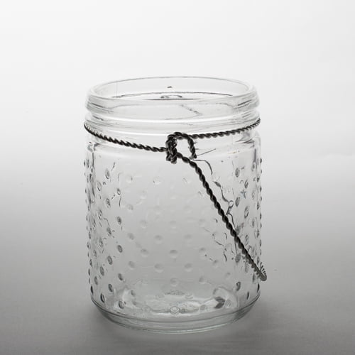 Eastland 5.1" Hanging Dotted Glass Jar with Handle Set of 6 Walmart