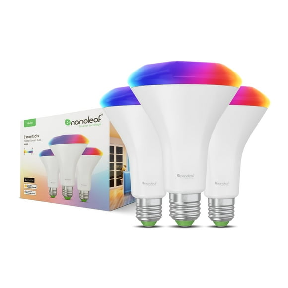 Nanoleaf Essentials Smart LED Color-Changing Light Bulb (60W) - RGB & Warm to Cool Whites, App & Voice Control (Works with Apple Home, Google Home, Samsung SmartThings)