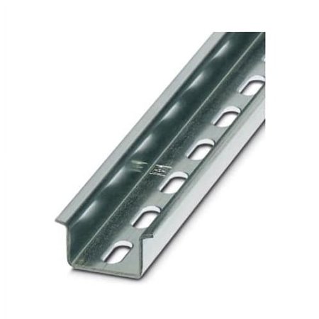 PHOENIX CONTACT 0806602, DIN Rail, Perforated, White, Steel, 6.56' (2m) Length, NS 35/15 WH PERF 2000MM