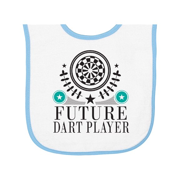 Inktastic Future Dart Player Dart Board Baby Terry Cloth Bib