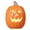 Yellow D, variant on Battery Operated LED Light Up Spooky Face Pumpkin Lamp, Halloween Jack-O'-Lantern Decor, Luminous Tabletop Ornament for Home Mantel, Dining Table and Ghost Festival Party Layout