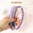 thumbnail image 7 of Unique Bargains 3pcs Fashion Headbands Set Different Designs Headbands Faux Pearl Hair Accessories for Women Purple, 7 of 7