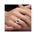 thumbnail image 2 of RYLOS Mens Rings 14K White Gold Classic Design 7X5MM Oval Gemstone & Diamond  Smoky Quartz June Birthstone Ring Size 12, 2 of 6