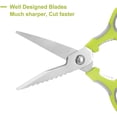 thumbnail image 3 of Kitchen Scissors All Purpose Shears, Heavy Duty Poultry Shears for Chicken Food Meat, Stylish Green, 3 of 6