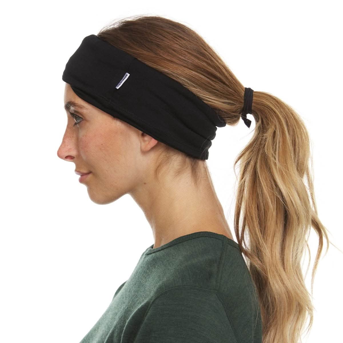 Woolverino - Merino Wool Microweight Multiclava - Multifunctional Headwear- UV Protection - Hiking Neck Gaiter - Hunting Balaclava - Black