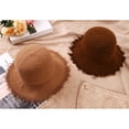 thumbnail image 3 of Sombrero Fedora Floppy de Lana Suave para Mujeres Sunnimix Color Café Ligero 57cm, 3 of 8