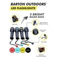 Bulk Pack of 24 Rubberized LED Flashlights by Barton Outdoors