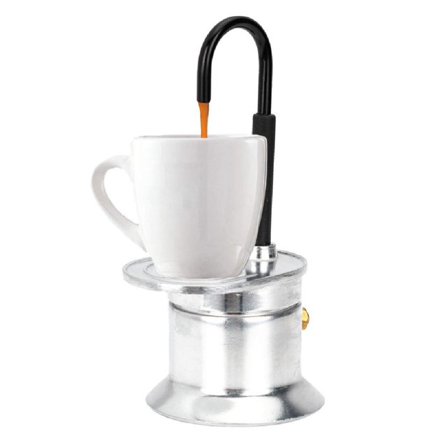 Stovetop Moka Pot, 1 Cup 50ML Works Fast Practical Lightweight Italian Coffee Maker For Travel