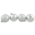 thumbnail image 5 of Northlight 2-Finish Christmas Glass Ball Ornaments - 3.25" (80mm) - Silver - 6ct, 5 of 7