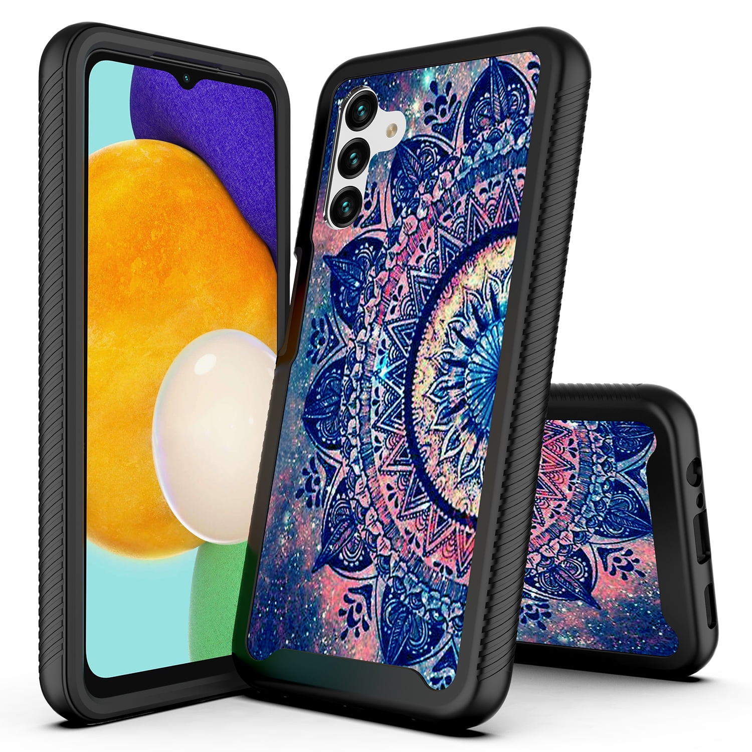 Samsung Galaxy A13 5G Case, Rosebono Hybrid Graphic Design Pattern Hard Back Pannel Cover Case For Samsung Galaxy A13 5G (Mandala)