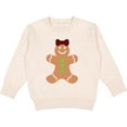 thumbnail image 2 of Inktastic Cute Gingerbread Girl with Red Plaid Bow Toddler Sweatshirt, 2 of 4