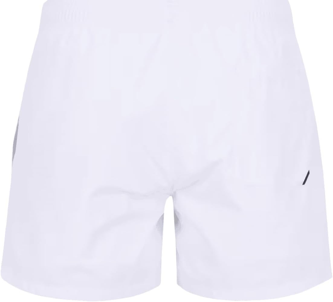 Hugo Men's Abas Vertical Logo Swim Trunks, White