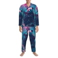 thumbnail image 3 of Balery DJ Panda Hot Air Balloon Pattern Pajama Sets for Men Long Sleeve 2 Piece Sleepwear Loungewear Sets Soft PJ's with Pockets Long Sleeve Comfy Pj Sets-Medium, 3 of 7