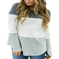 thumbnail image 1 of T-Shirt d'Allaitement à Rayures pour Femmes Enceintes à Manches Longues, Col Rond, 1 of 6