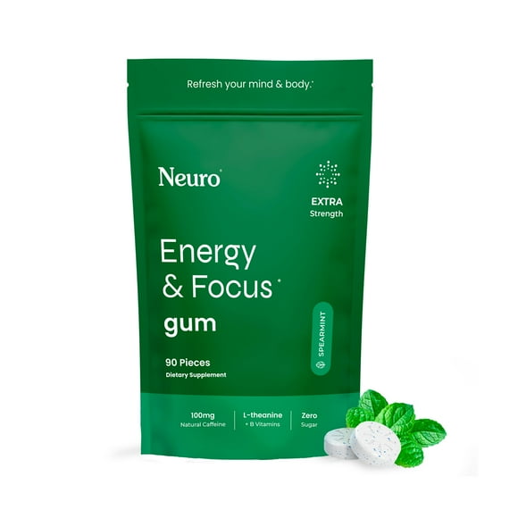 Bolsa Gum NeuroGum Extra Strength Energy & Focus de 90 unidades