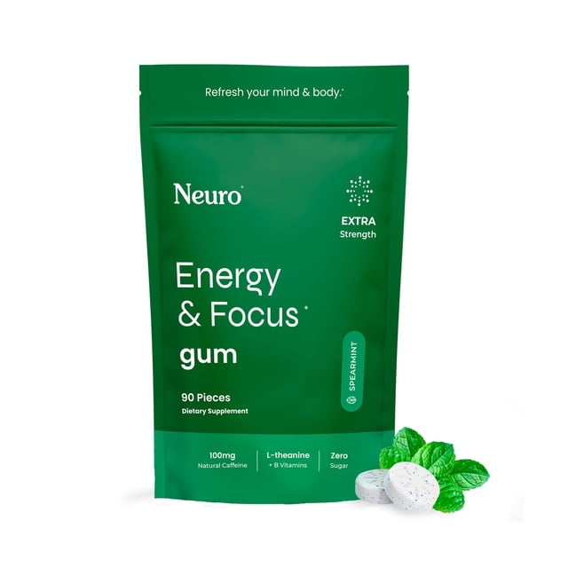 Bolsa Gum NeuroGum Extra Strength Energy & Focus de 90 unidades